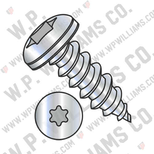 6 Lobe Pan Self Tapping Screw Type A B Fully Threaded Zinc And Bake