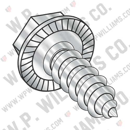 Unslot Indent Hexwasher Serrated Self Tap Screw Type A B Full Thd 18 8 Stainless