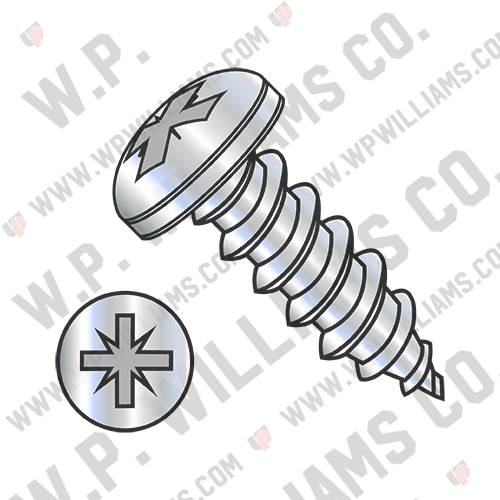 PozType 1A Alternative Pan head Self Tap Screw Type AB Full Thread Zinc and Bake