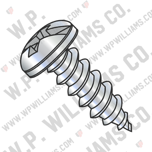 Combination (slot/phil) Pan Head Self Tapping Screw Type A Full Thread Zinc Bake