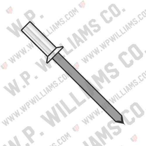 Countersunk Closed End Aluminum Rivet With Steel Mandrel Plain