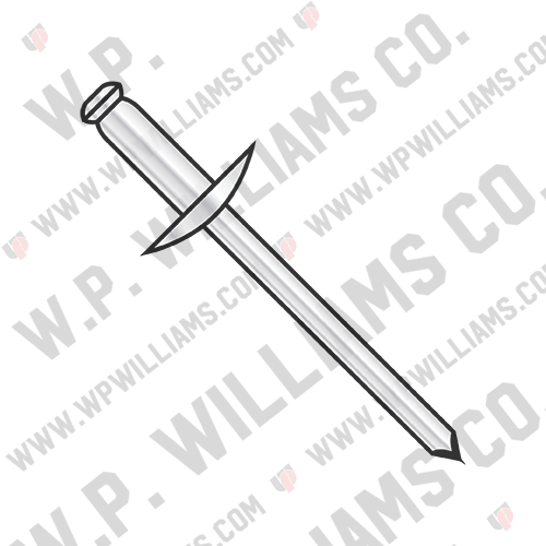 Large Flange Aluminum Rivet With Aluminum Mandrel