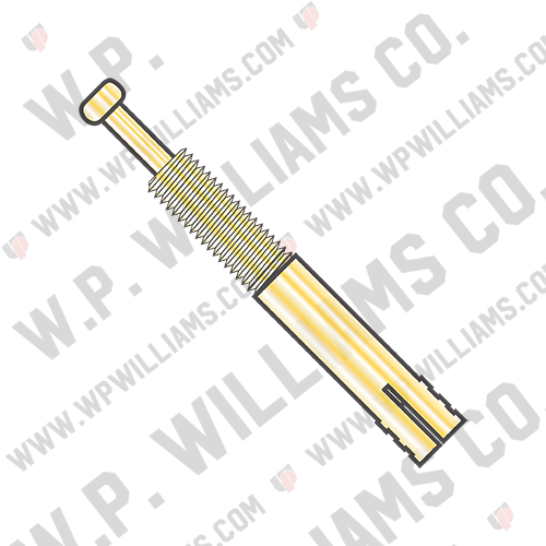 Expansion Pin Anchor Zinc Yellow