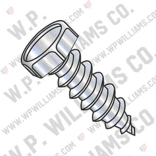 Indented Hex Head Unslotted Self Tapping Screw Type A Fully Threaded Zinc & Bake