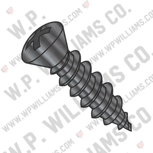 Phillips Oval Self Tapping Screw Type A Number Six Head Fully Thrd Black Phospha