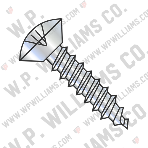 Phillips Oval Undercut Self Tapping Screw Type A Fully Threaded Zinc And Bake