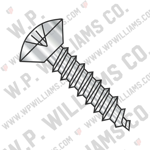 Phillips Oval Undercut Self Tapping Screw F/T Type A 18 8 Stainless Steel