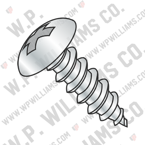 Phillips Full Contour Truss Self Tapping Screw Type A Full Thread Zinc And Bake