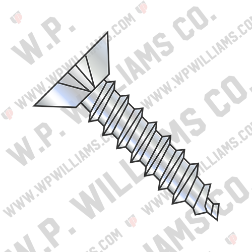 Phillip Flat Undercut Self Tapping Screw Type A Fully Threaded Zinc And Bake