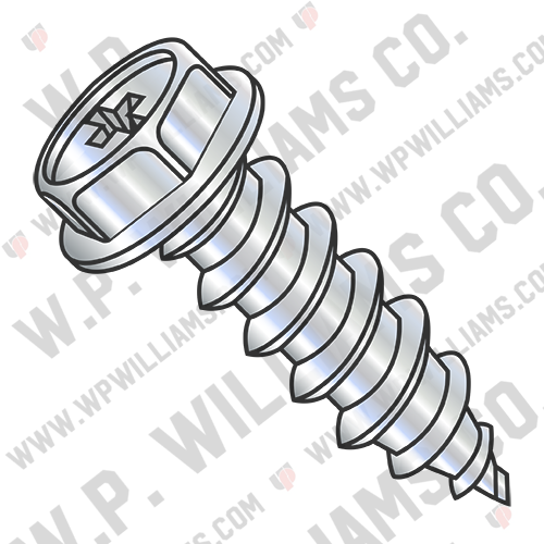 Phillips Indented Hex Washer Self Tapping Screw Type A Fully Threaded Zinc And B