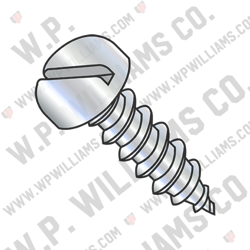 Slotted Pan Self Tapping Screw Type A Fully Threaded Zinc And Bake