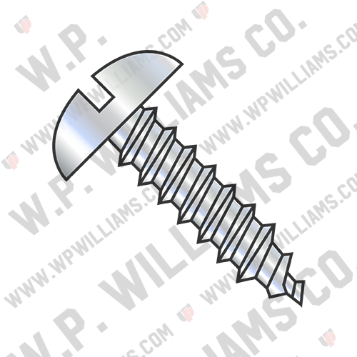 Slotted Round Self Tapping Screw Type A Fully Threaded Zinc And Bake