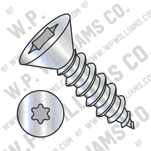 6 Lobe Flat Self Tapping Screw Type A Full Thread Zinc And Bake
