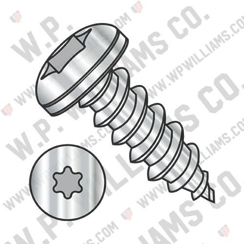 Six Lobe Pan Self Tapping Screw Type A Fully Threaded 18 8 Stainless Steel