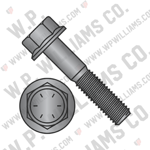Hex Head Flange Non Serrated Frame Bolt IFI-111 2002 Grade 8 Black Phosphate