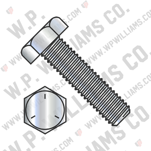 Hex Tap Bolt Grade 5 Fully Threaded Zinc