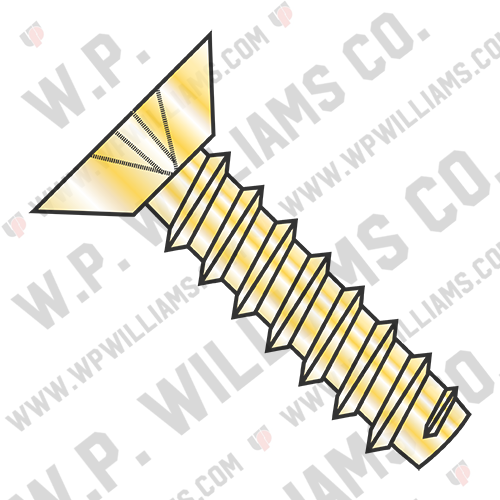 Phillips Flat Undercut Self Tapping Screw Type B Fully Threaded Zinc Yellow ROHS