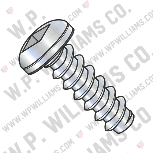 Square Pan Self Tapping Screw Type B Fully Threaded Zinc And Bake