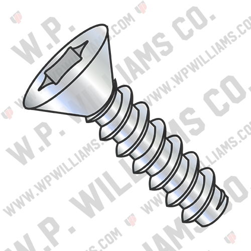 Six Lobe Flat Self Tapping Screw Type B Fully Threaded Zinc and Bake