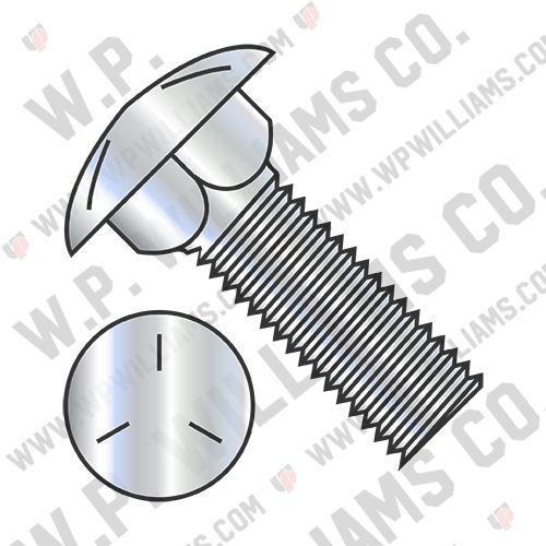 Carriage Bolt Grade 5 Fully Threaded Zinc