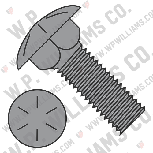 Carriage Bolt Grade 8 Fully Threaded Plain