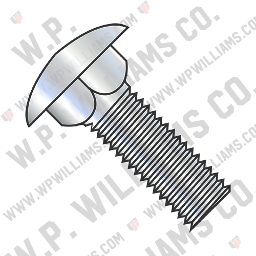 Carriage Bolt Fully Threaded Zinc