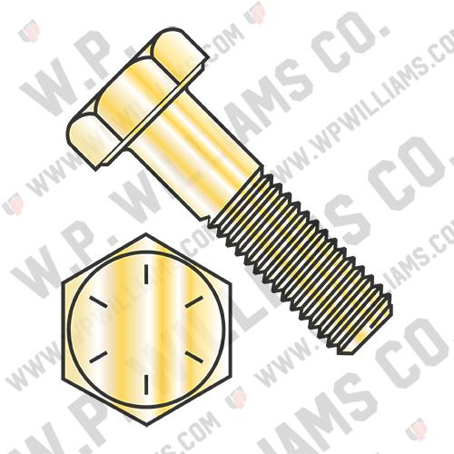 Fine Thread Hex Cap Screw Grade 8 Zinc Yellow