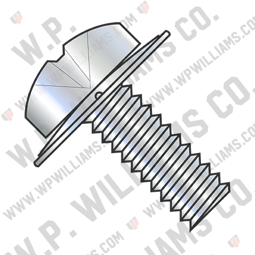 Phillips Pan Square Cone Sems Fully Threaded Zinc