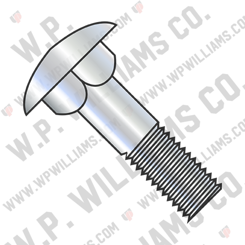 Carriage Bolt Partially Threaded 6 Thread Under Sized Body Zinc"