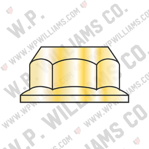 Din 6923 Metric Class 10 Hex Flange Nut Non Serrated Zinc Yellow