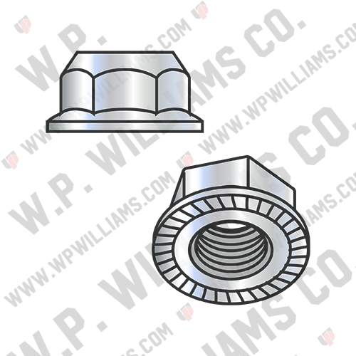 Din 6923 Metric Class 10 Hex Flange Nut Serrated Zinc
