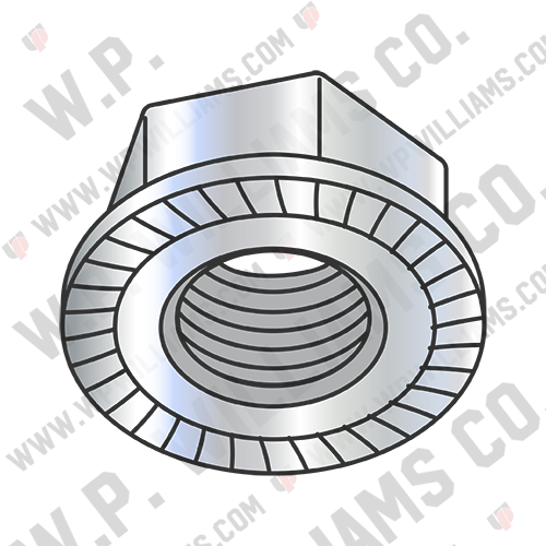 Din 6923 Metric Class 8 Hex Flange Nut Serrated Zinc