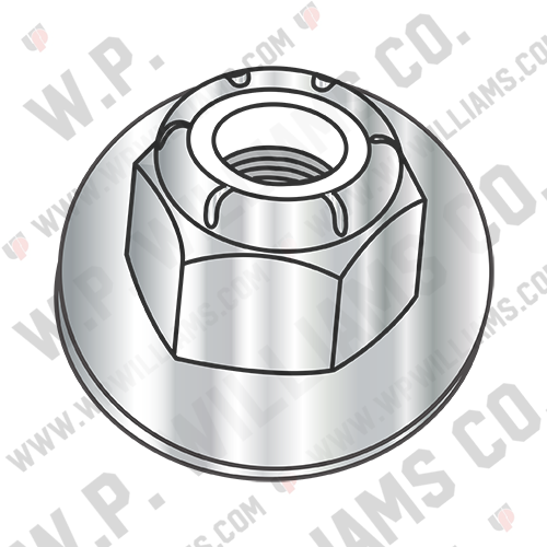 Metric Din 6926 Hex Nylon Insert Flange Locknut Non-Serrated A2 Stainless Steel