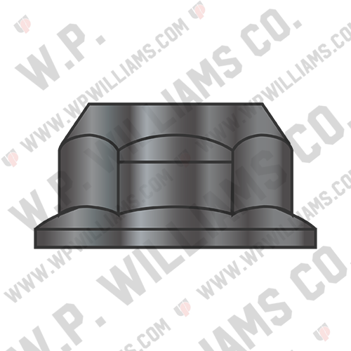 Din 6927 Metric Top Lock Flange Nut Class 10 Black Phosphate and Oil