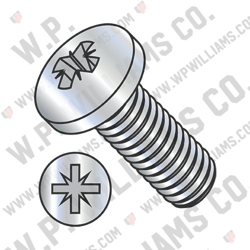 Din 7985A Metric Pozi Type-Z Pan Machine Screw Full Thread Zinc