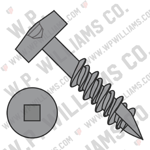 Square Modified Pan Pocket Hole Face Frame Hi-Low Type 17 Partial Thread Plain