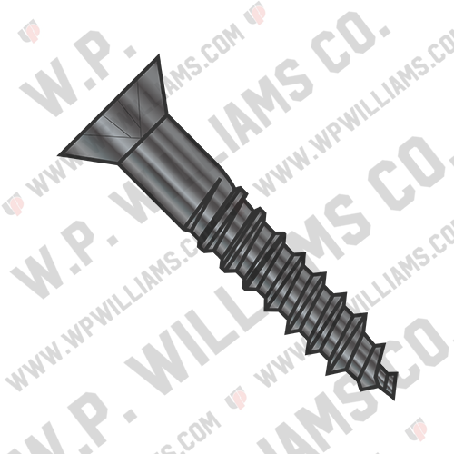 Phillips Flat Full Body 2/3 Thread Wood Screw Black Oxide and Oil
