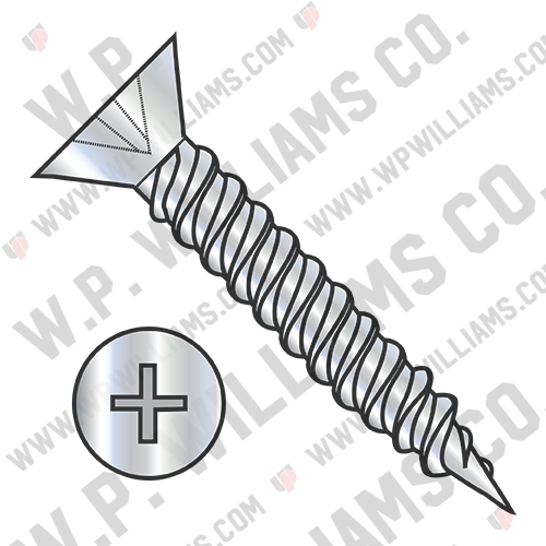 Phillips Flat Hinge Screw Twinfast Fine Thread Fully Threaded Zinc