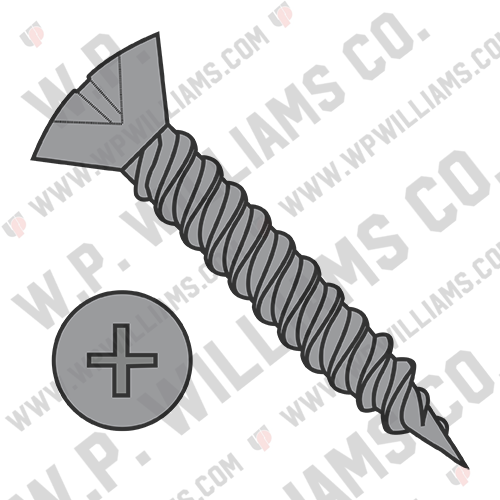 Phillips Oval Hinge Screw Twinfast Fine Thread Fully Threaded Plain