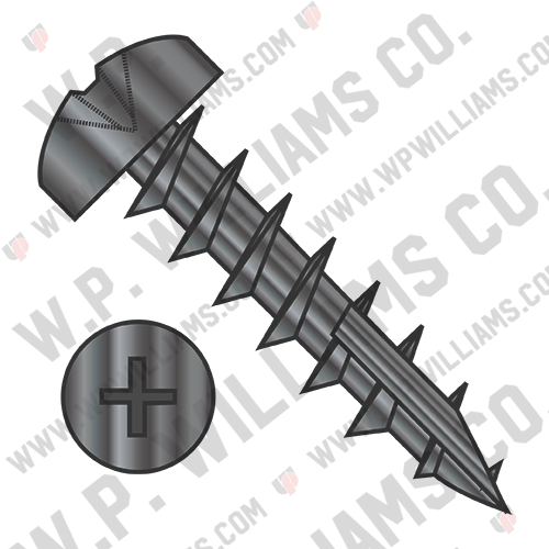 Phillips Pan Deep Thread Screw Type 17 point Full Thread Black Oxide and Oil