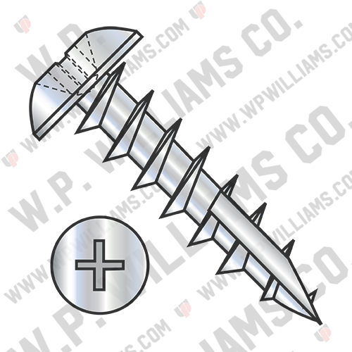 Phillips Truss Deep Thread Wood Screw Full Thread Type 17 Zinc Bake