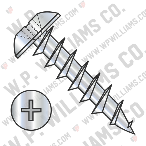 Phillips Truss Deep Thread Wood Screw Full Thread Zinc Bake