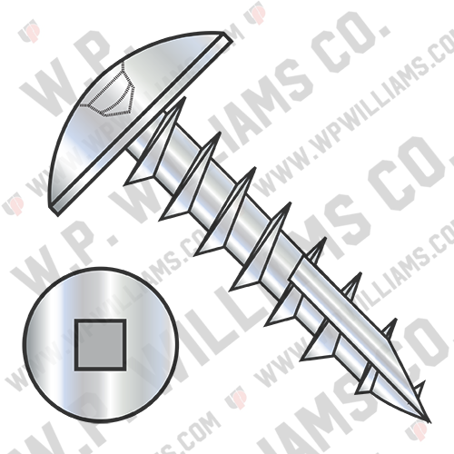 #2 Square Drive Truss Deep Thread Screw Type 17 Full Thread Zinc Bake