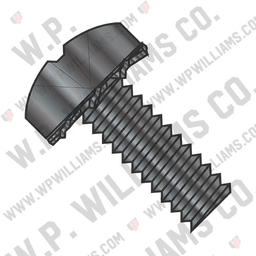 Phillips Pan External Sems Machine Screw Fully Threaded Black Oxide