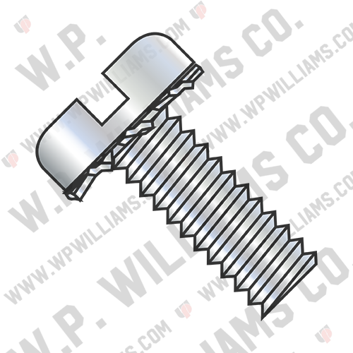 Slotted Pan External Sems Machine Screw Fully Threaded Zinc