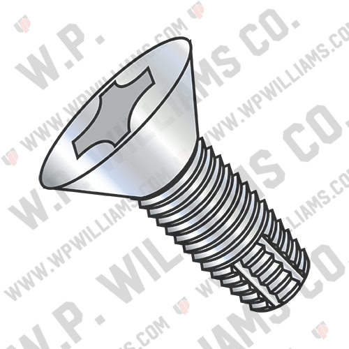 Phillips Flat Thread Cutting Screw Type F Fully Threaded Zinc And Bake