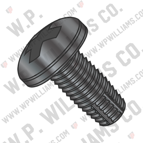 Phillips Pan Thread Cutting Screw Type F Fully Threaded Black Zinc and Bake