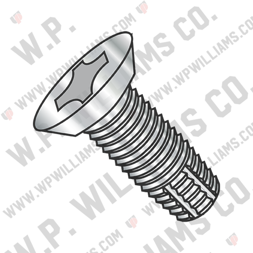 Phil Flat Undercut Thread Cutting Screw Type F Full Thread 18-8 Stainless Steel