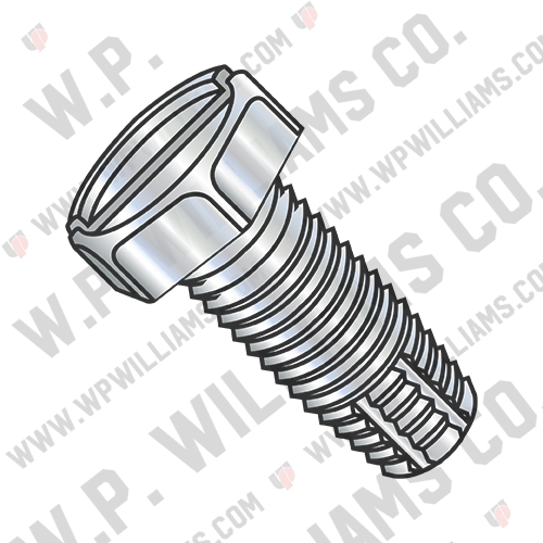 Slotted Indented Hex Head Thread Cutting Screw Type F Fully Threaded Zinc Bake