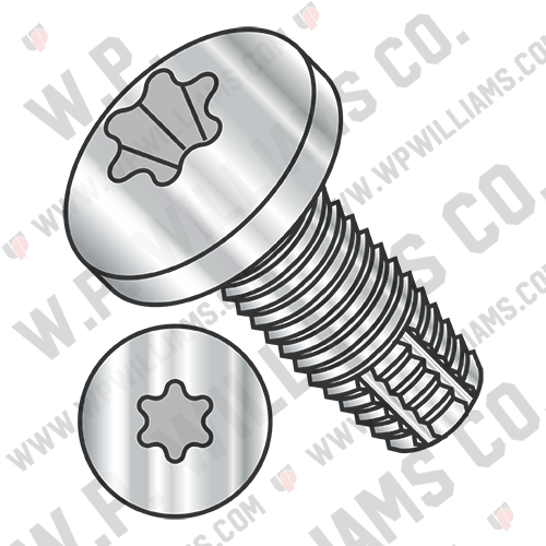 Six Lobe Pan Thread Cutting Screw Type F Fully Threaded 18 8 Stainless Steel